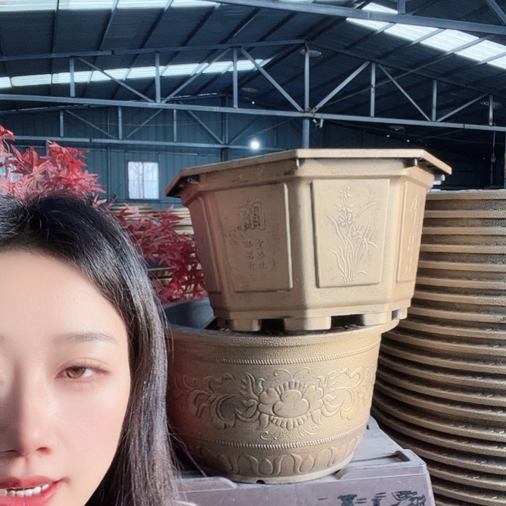 八角80花盆2个有孔