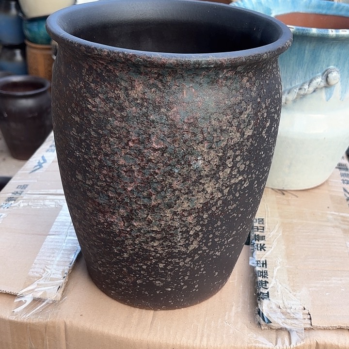 紫砂茶碗泼墨口径20高度25.5