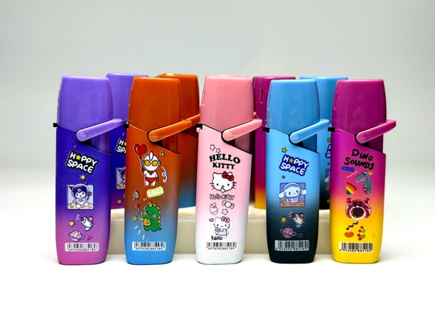 金属卡通摇臂打火机可充气防风直冲送礼创意设计高颜值