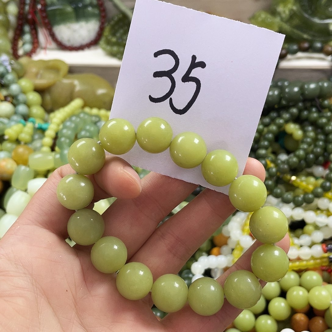 未镶嵌蛇纹石玉手链