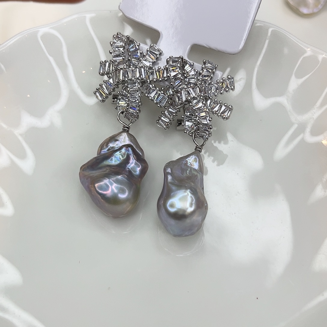 耳饰淡水珍珠合金