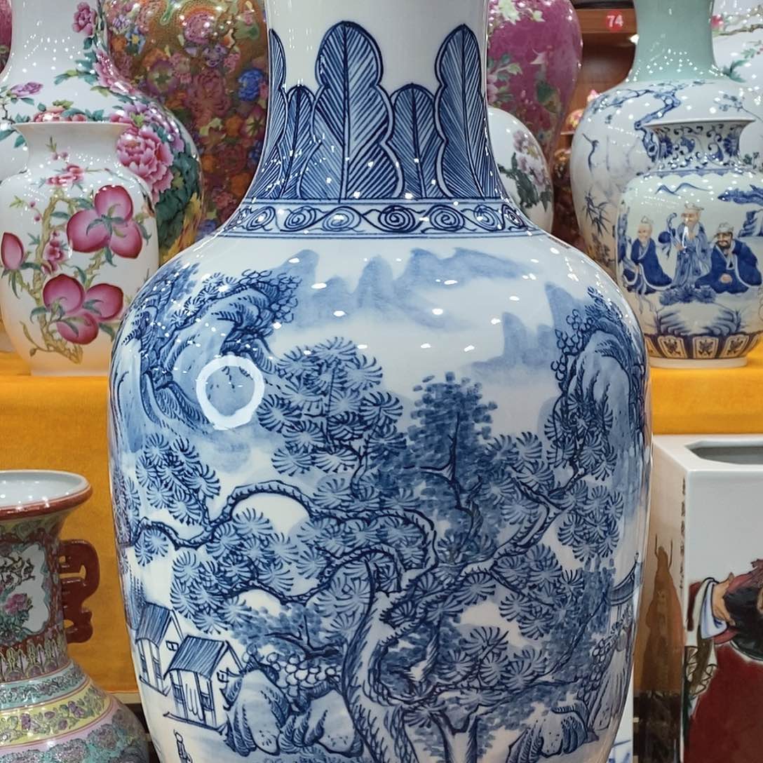 摆件就****爱景德镇陶瓷青花赏瓶