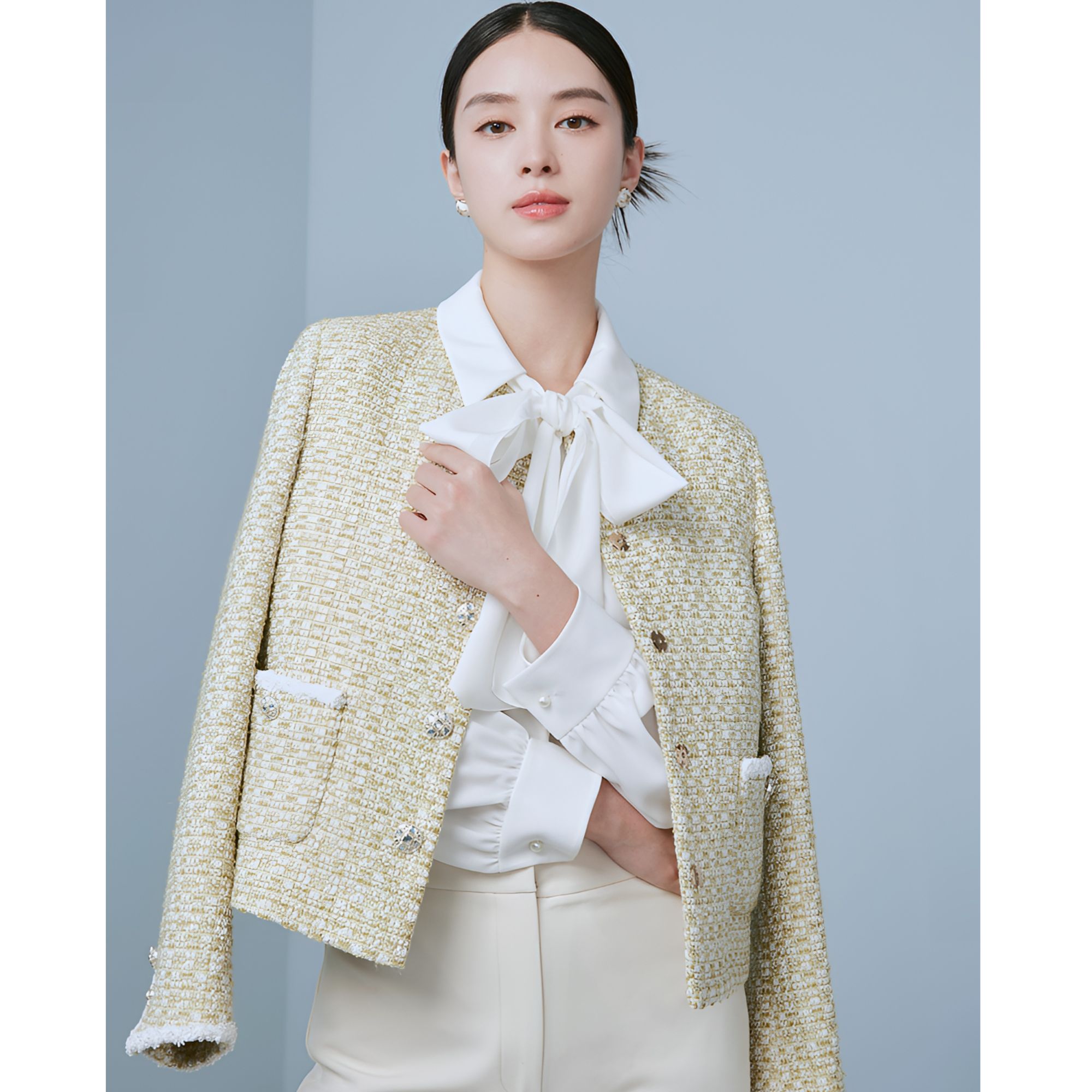 2025年早春新款气质时尚小香风粗花呢轻奢短外套-MOGA01WJK025T41