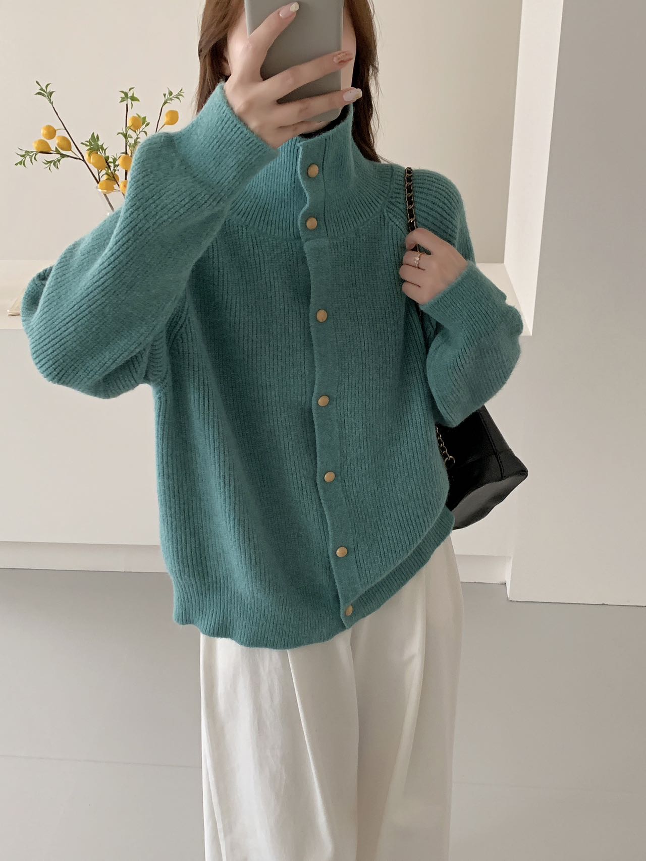 韩系秋冬外穿毛衣针织衫百搭毛针织衫常规款长袖