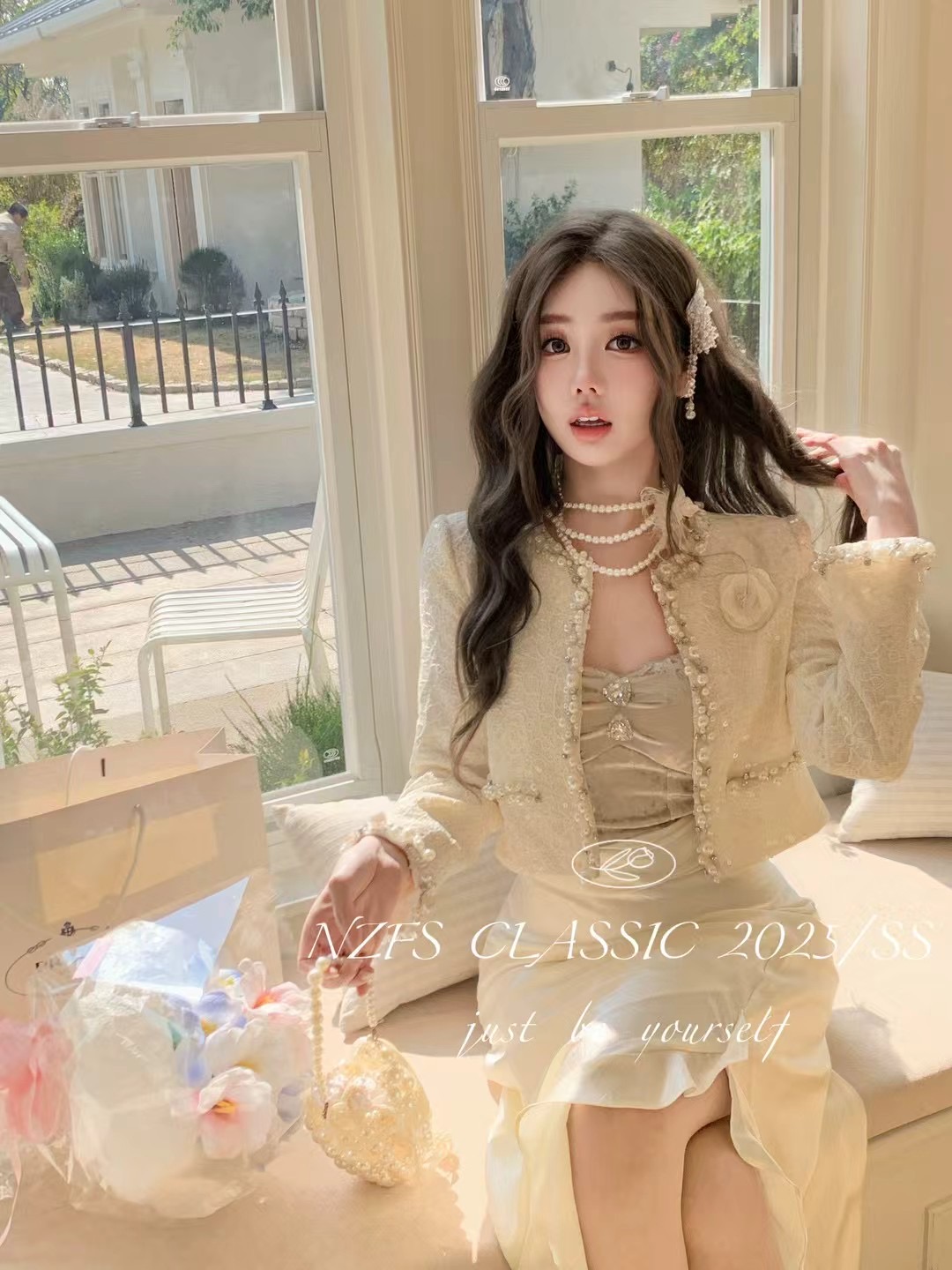 高级法式(59～169)千金蕾丝西装外套气质名媛小香风网红设计尹千金