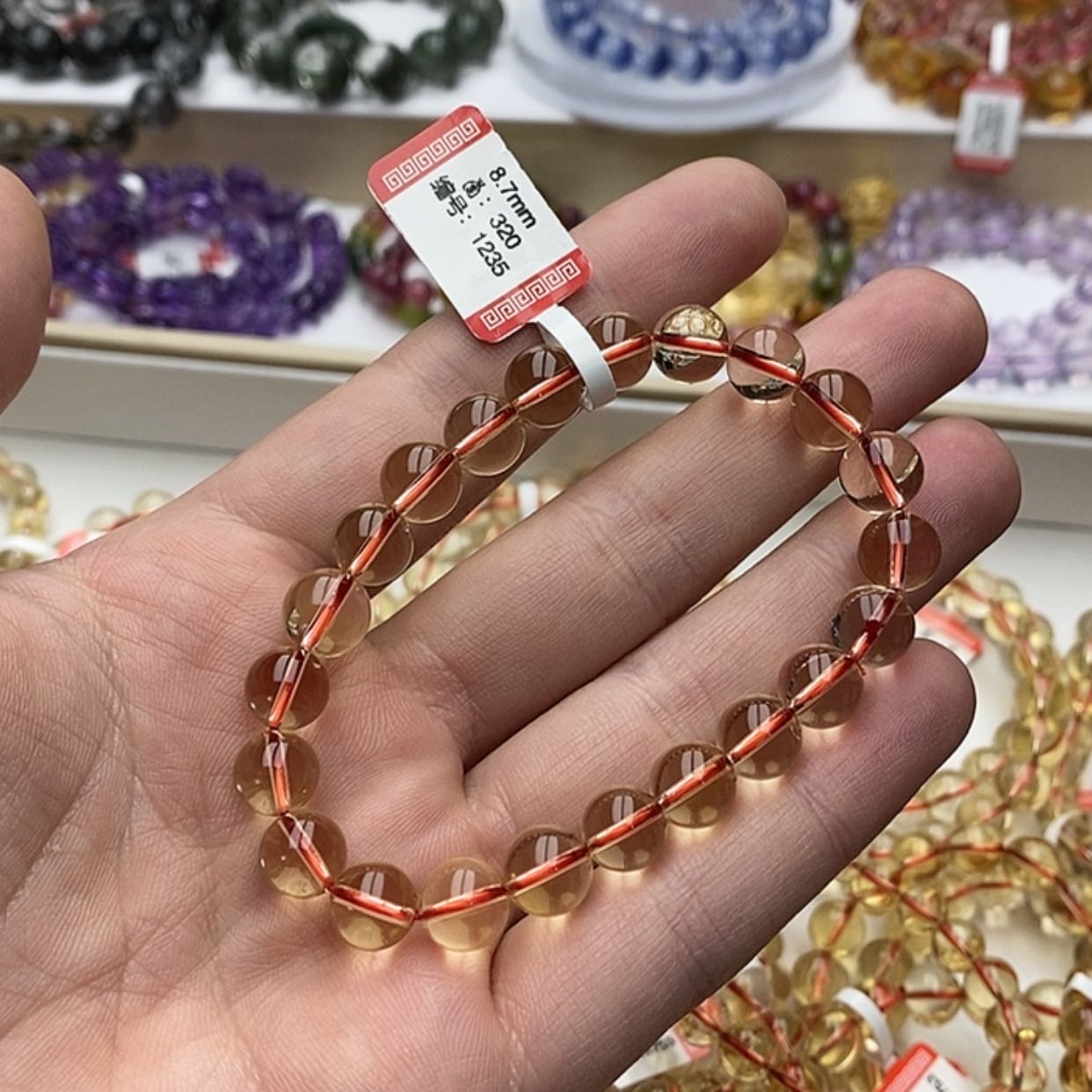 【闪购商品】黄晶手链未镶嵌天然黄水8.7