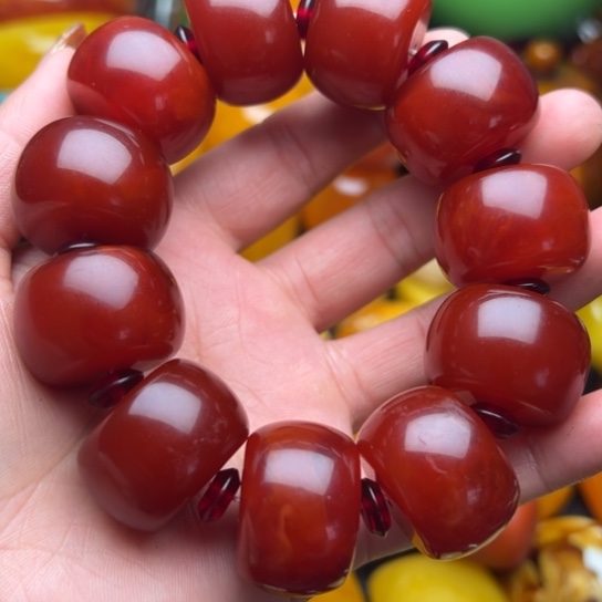 琥珀手串未镶嵌蜜蜡