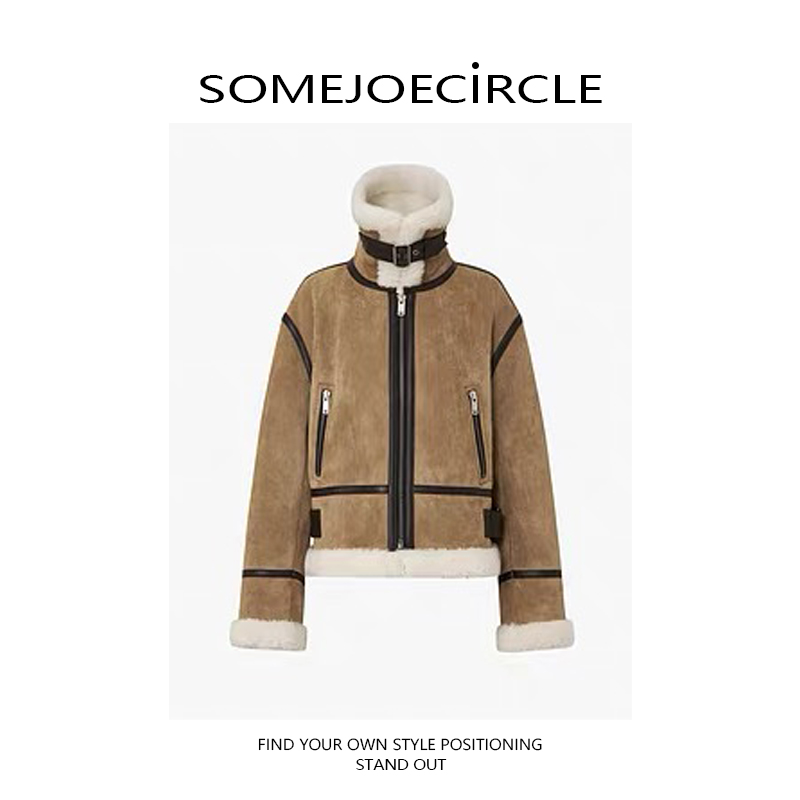 SOMEJOECIRCLE25秋冬外套游牧风仿麂皮太底绒U1090