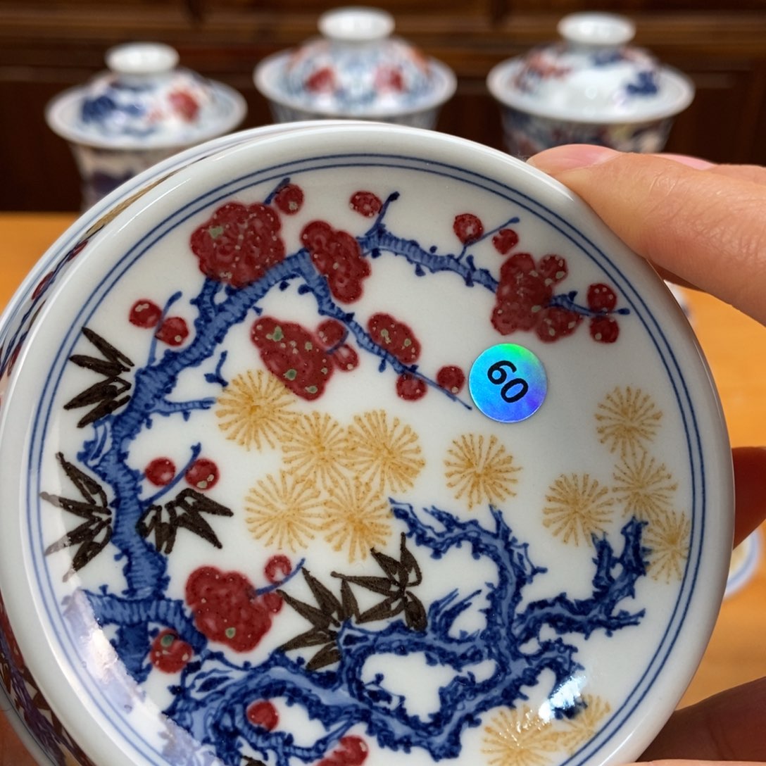 手绘现代茶具非古董