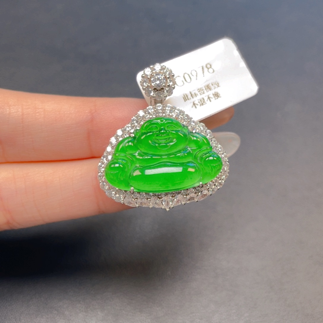 【闪购商品】吊坠(不含链)银S925镶嵌翡翠