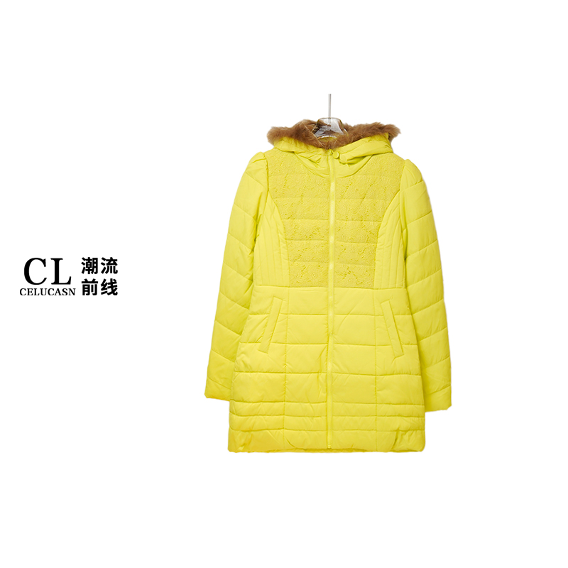 L4WOH0788#韩版温柔风棉服女秋冬宽松连帽时尚棉服外套