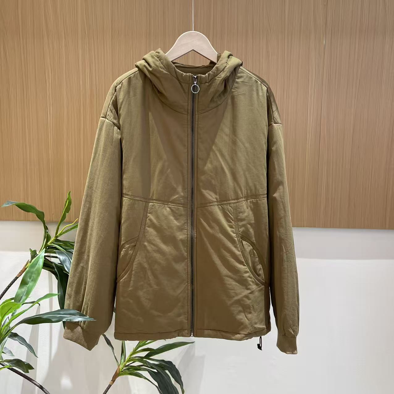 16720新款秋冬休闲百搭时尚显瘦连帽棉服