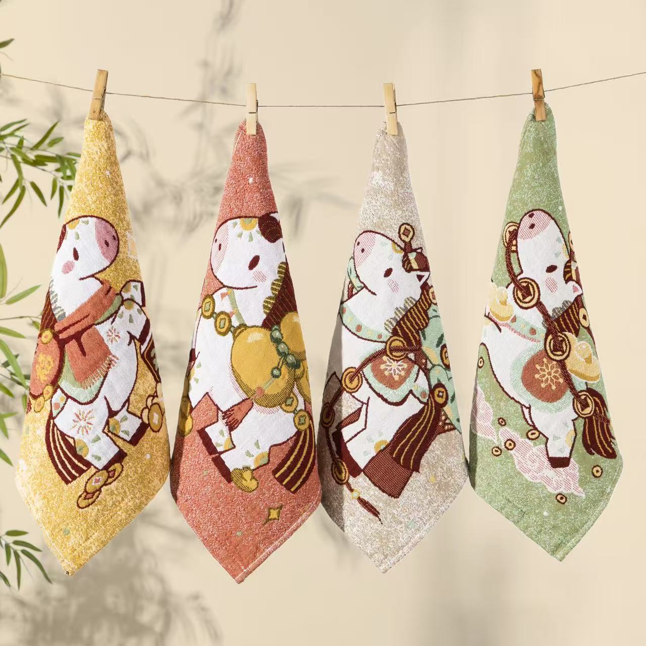 小马方巾3条装-30/30cm