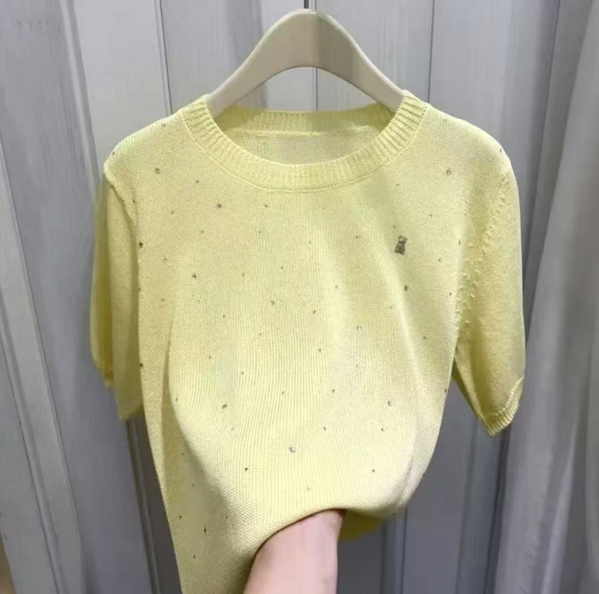 【张总定制】烫钻小熊高定版针织衫7239