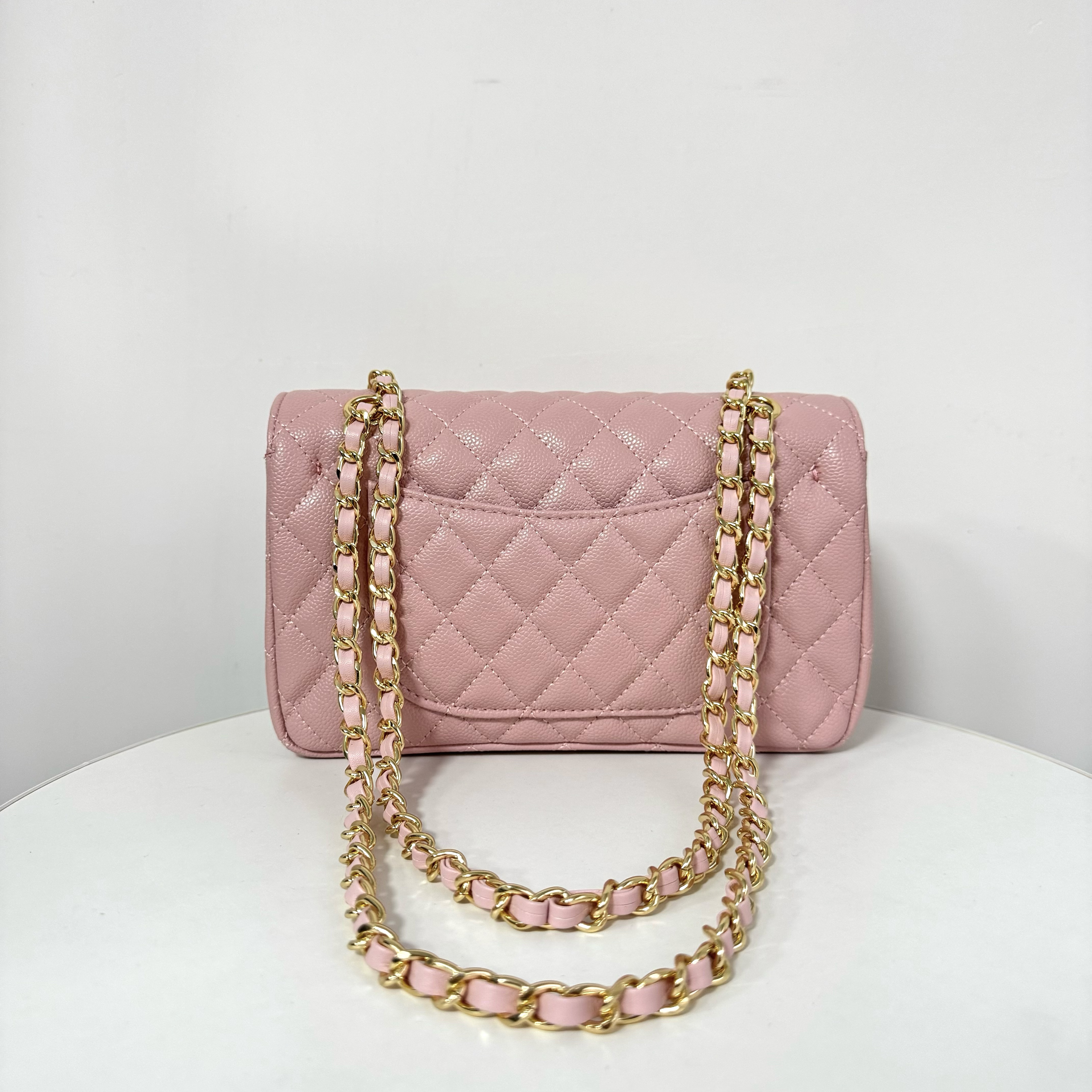 简约粉色韩系百搭单肩斜挎包