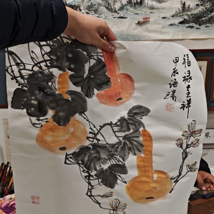 国画贾海瑞老师现场定制