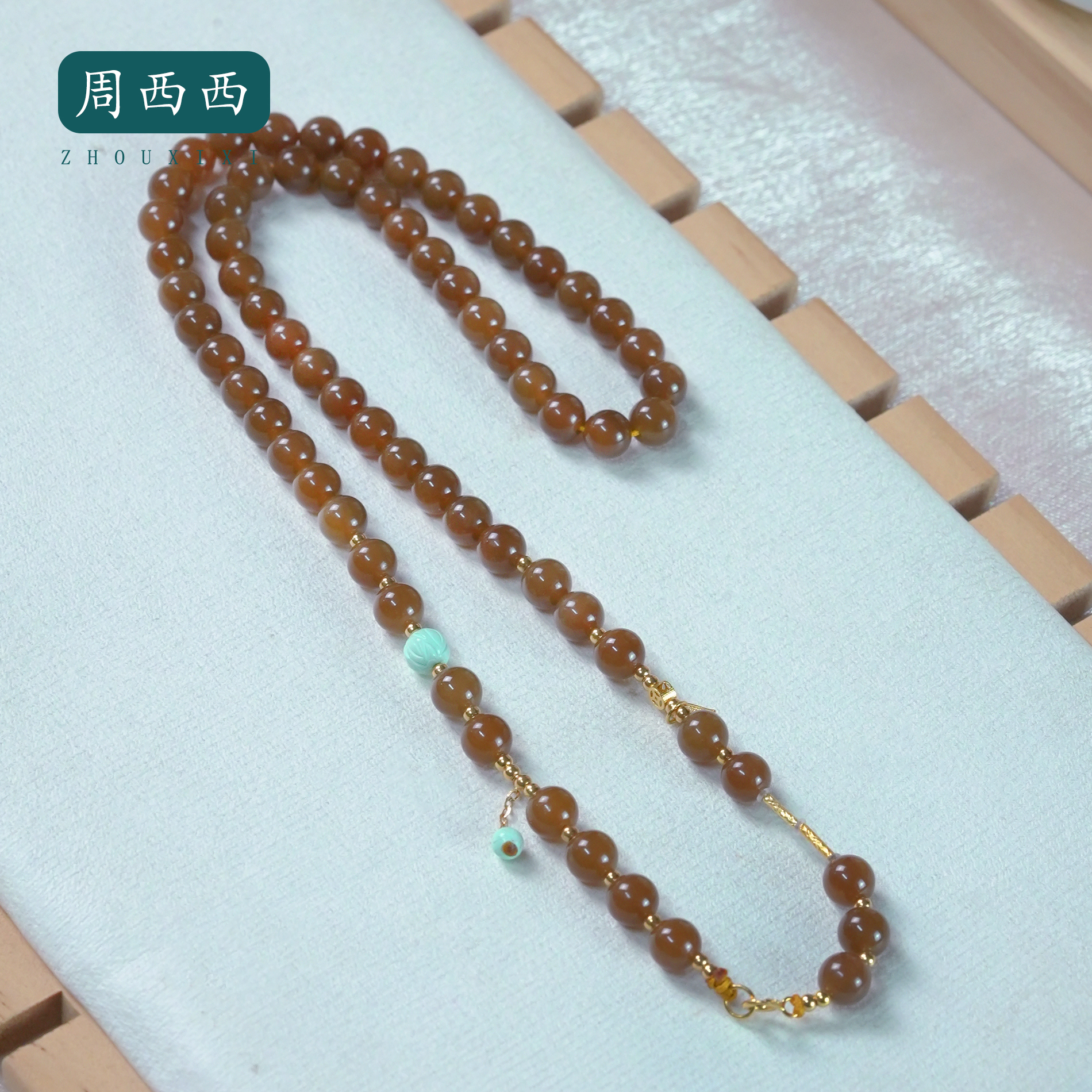 珠宝和田玉糖玉18k项链5.8mm链长44cm百搭多样性发15632