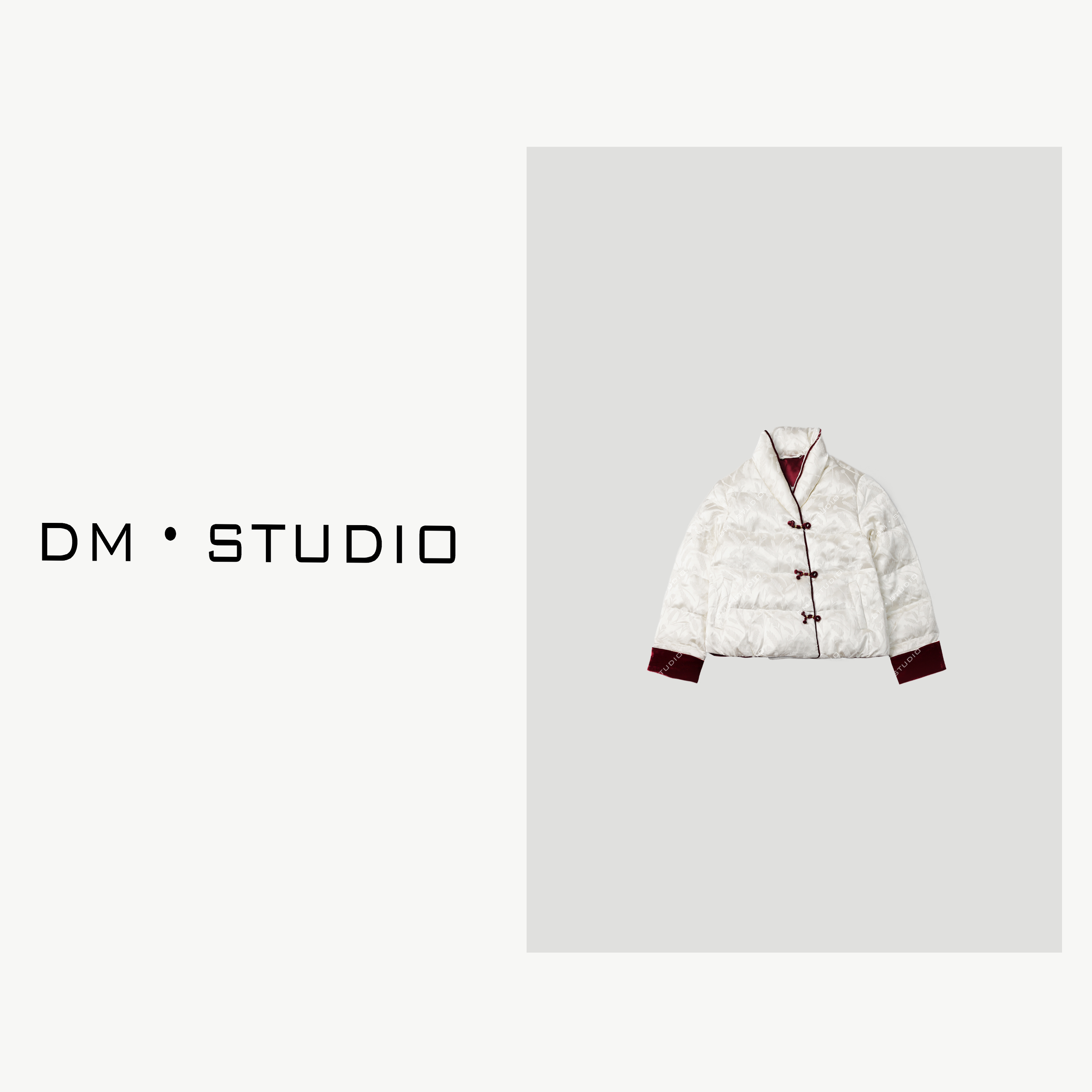 -DM•STUDIO/新中式国风静奢高级感提花醋酸鹅绒服外套（13112）