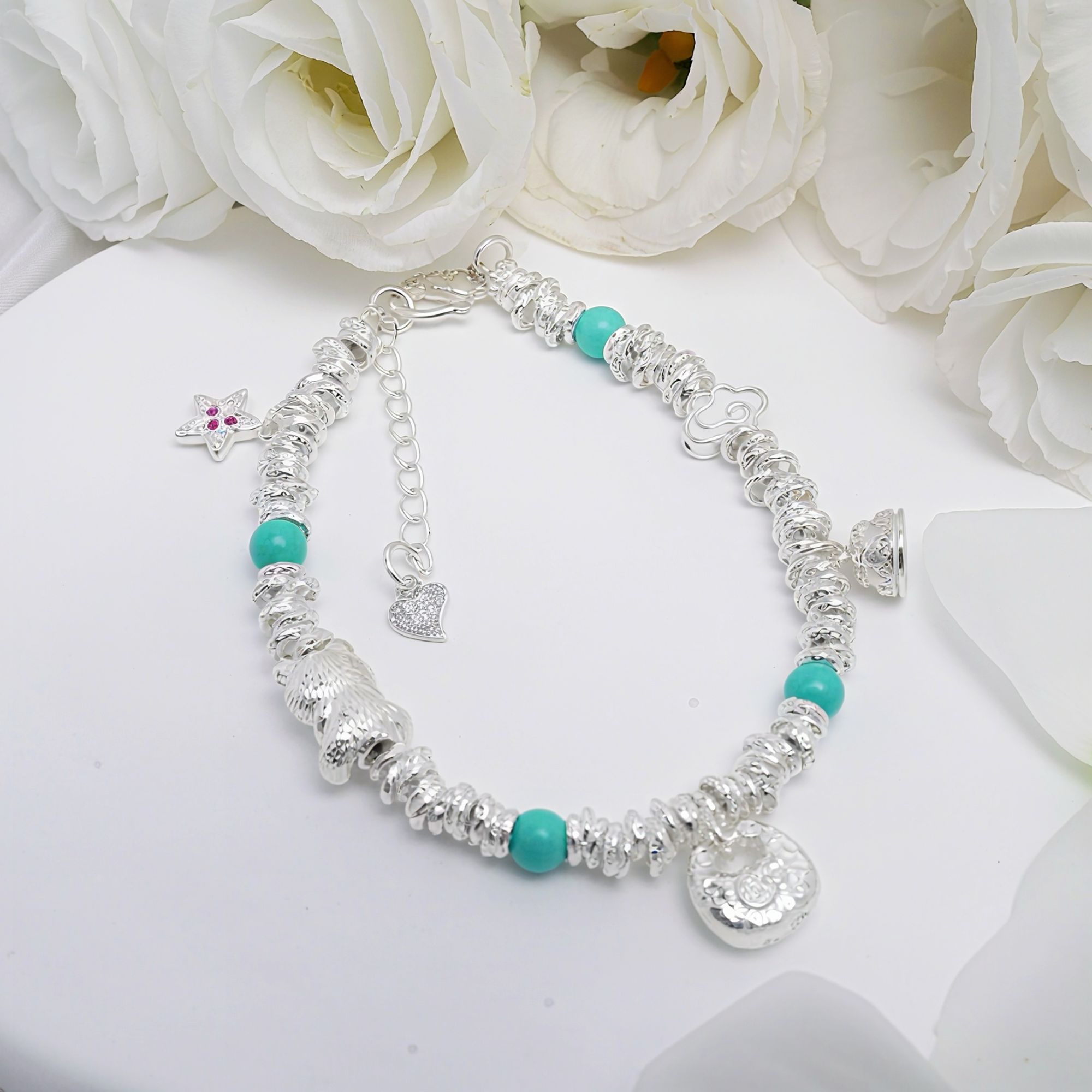 足银手链 足银999【 民族风长命锁银手链】32