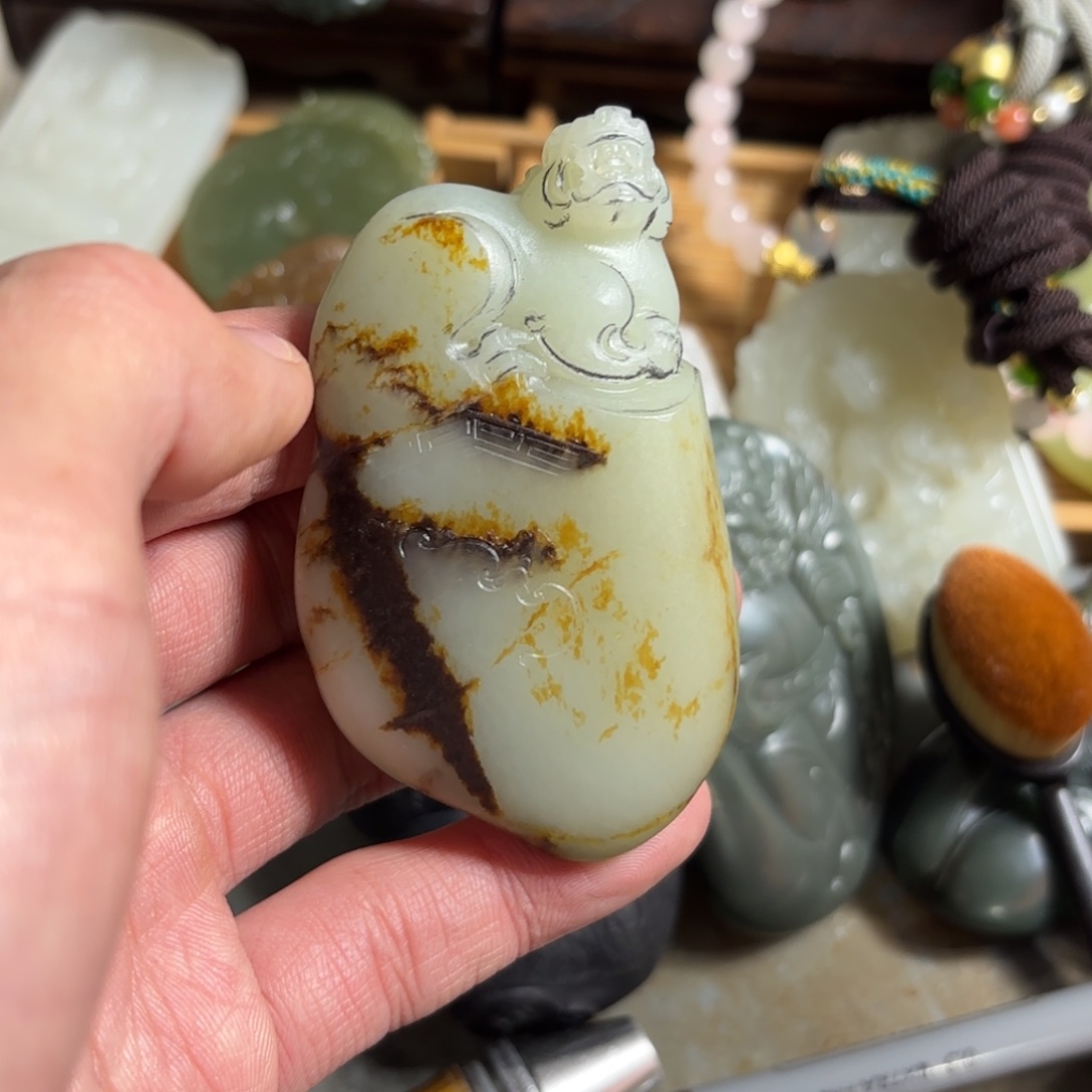 西***哥和田玉（糖玉）未镶嵌挂件