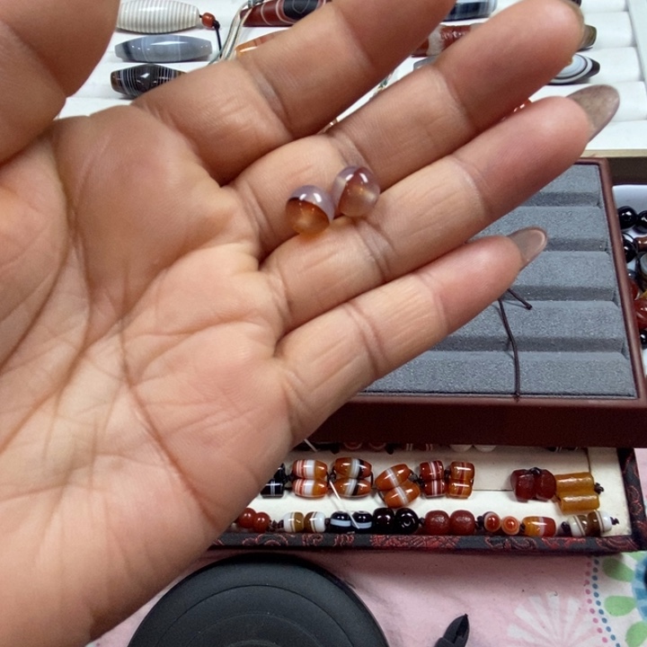 玛瑙/玉髓颈饰合金敦****l