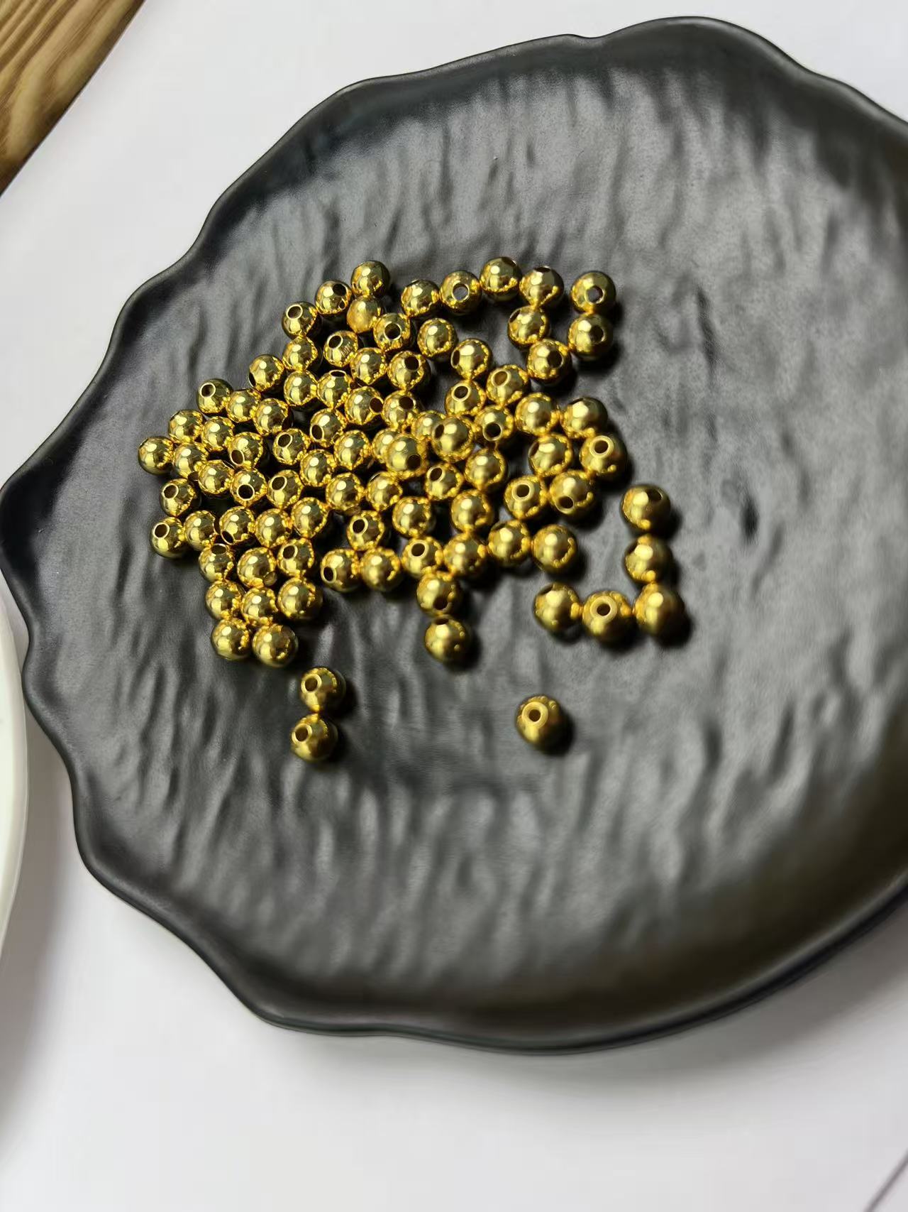 18k  卡5mm光面珠圆珠DIY配件（10赠1）