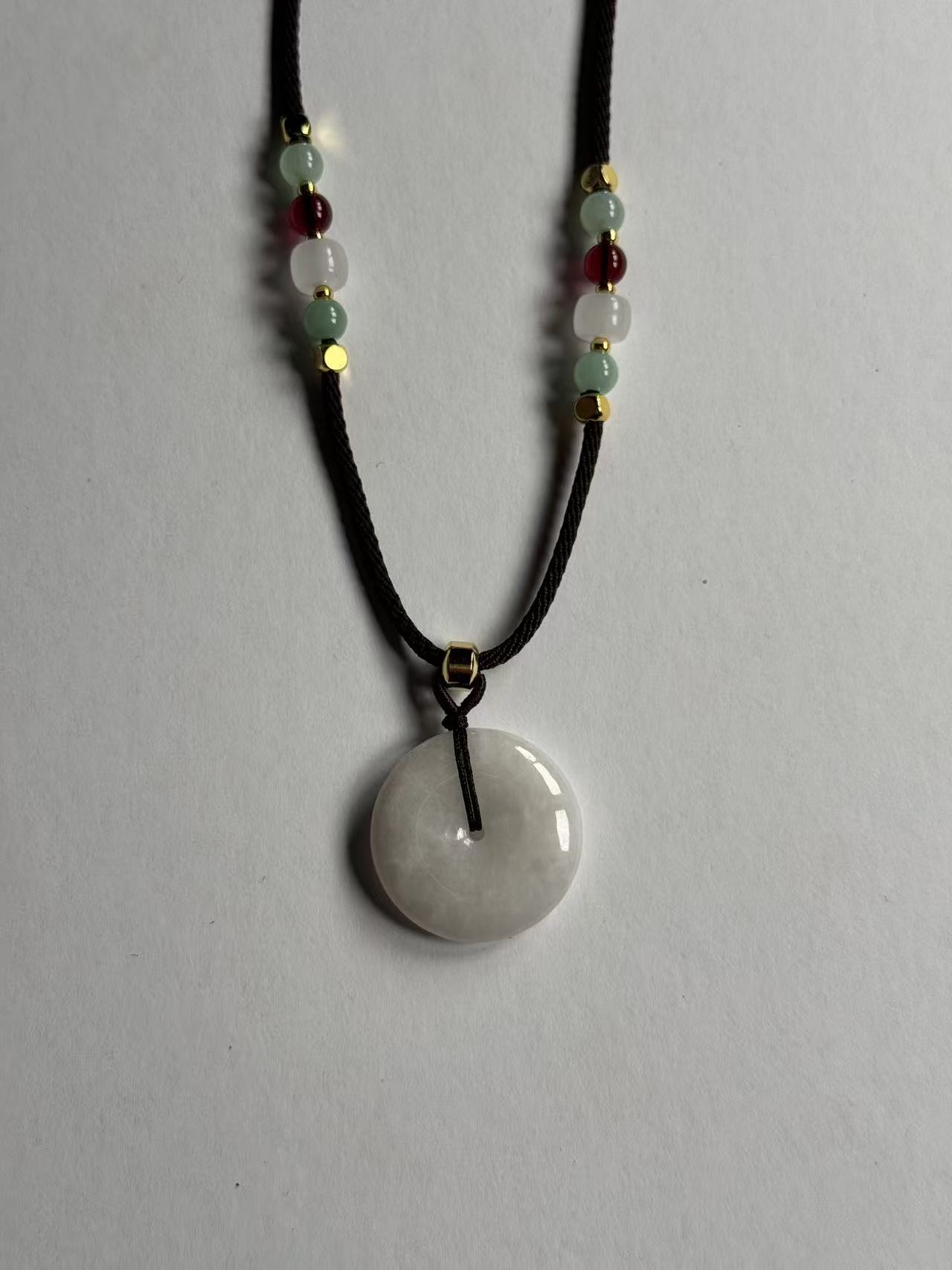 天然翡翠a货平安扣吊坠