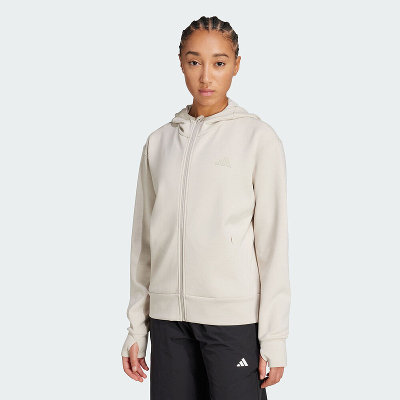 阿迪达斯 （adidas）女子D4T FZ HOODIE训练夹克外套JX7318