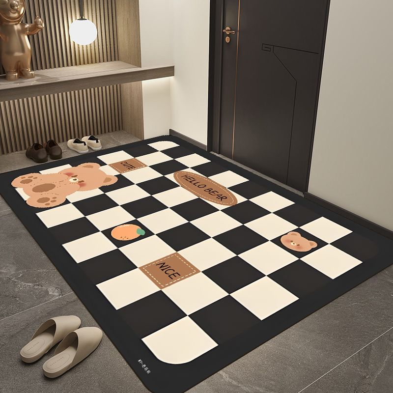 A16【70*100cm】硅藻泥入户门垫喜庆玄关厨房浴室防滑免洗地毯地垫