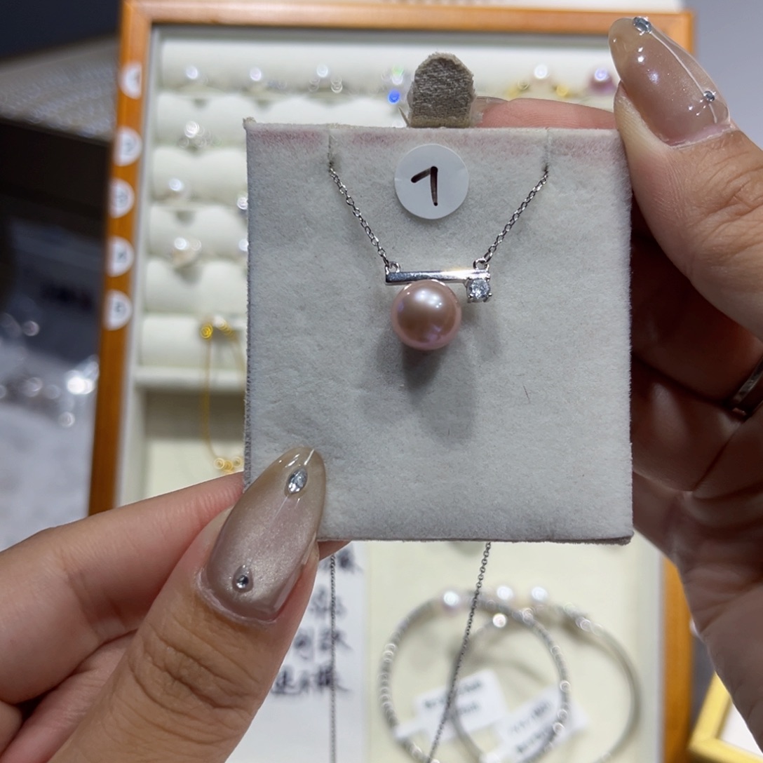 套链银S925镶嵌淡水珍珠