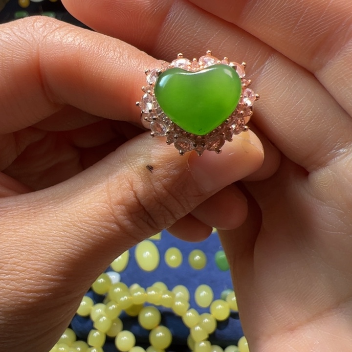 和田玉（碧玉）颈饰银S925镶嵌