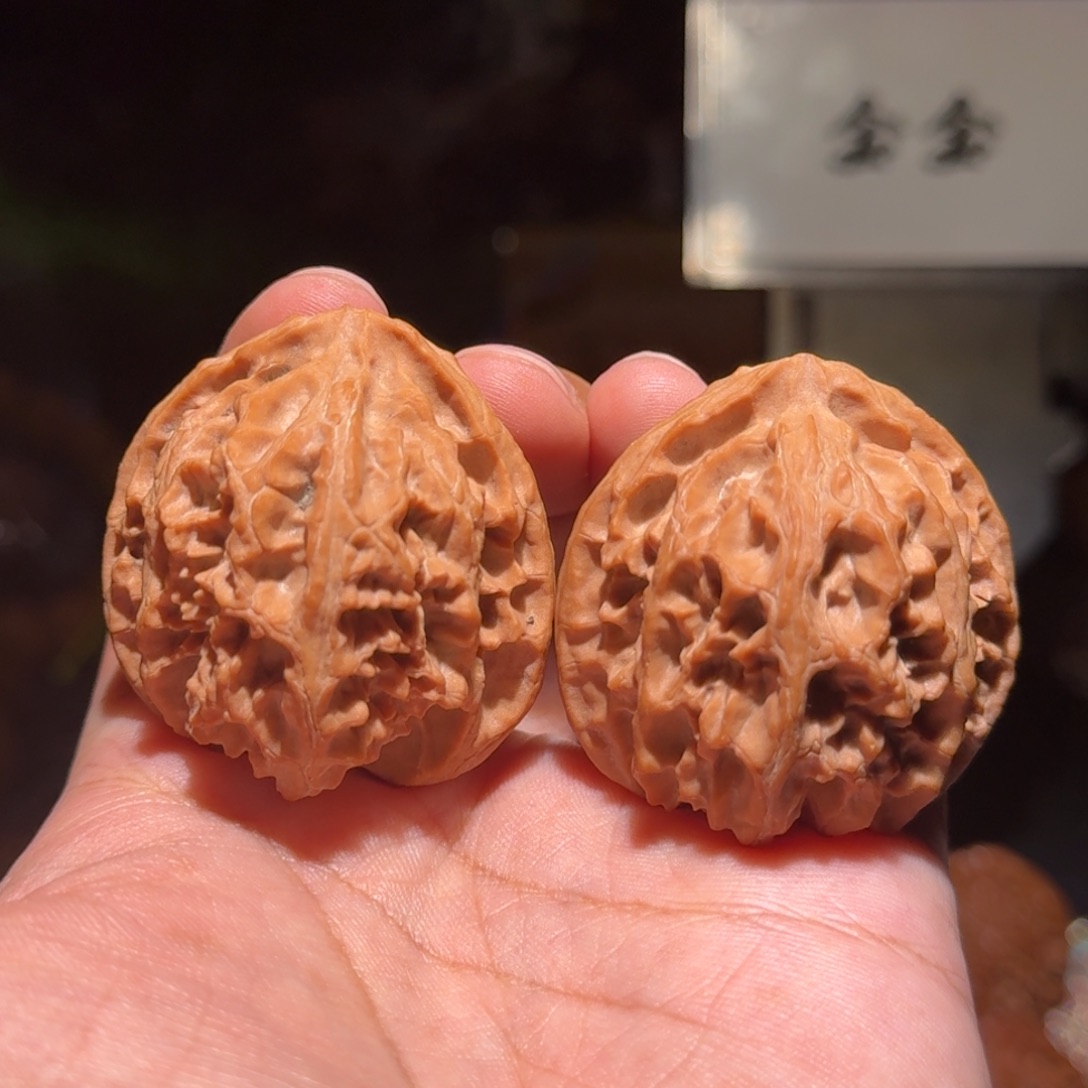 把件核桃1120高桩苹果园，尺寸42 41 43