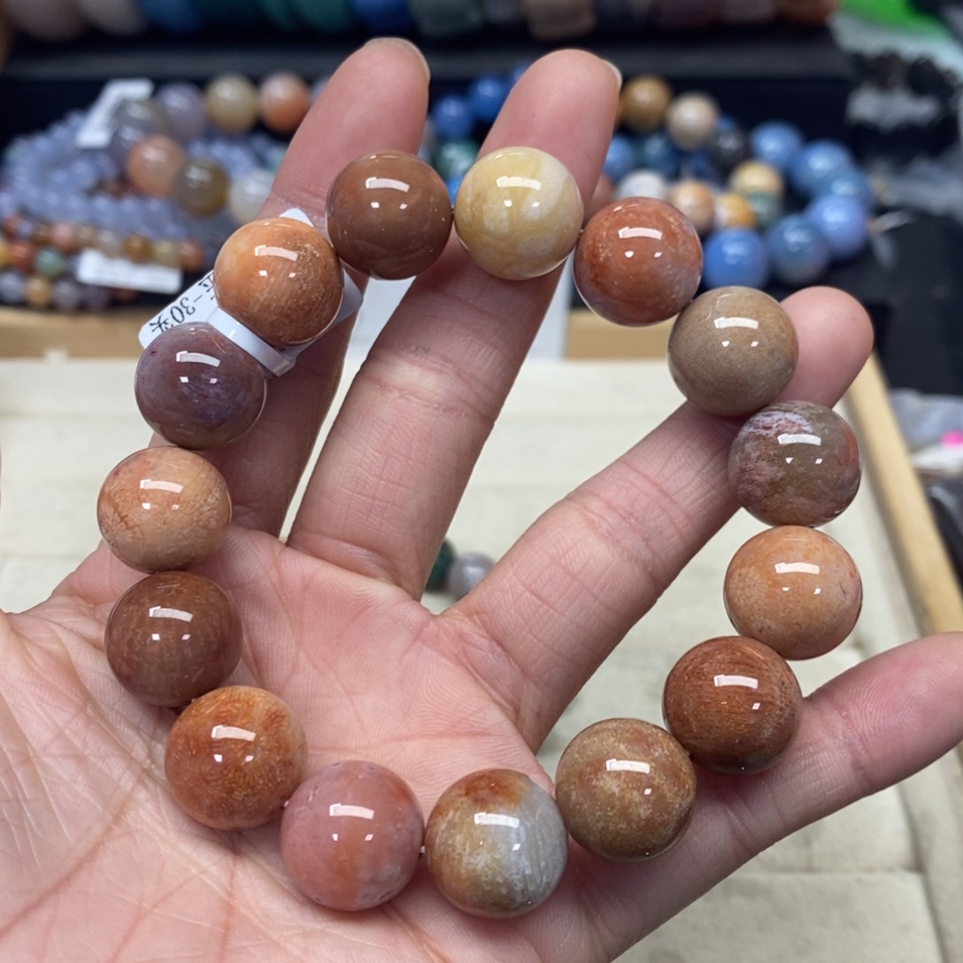 硅化珊瑚（珊瑚玉）手链未镶嵌ℳ**179