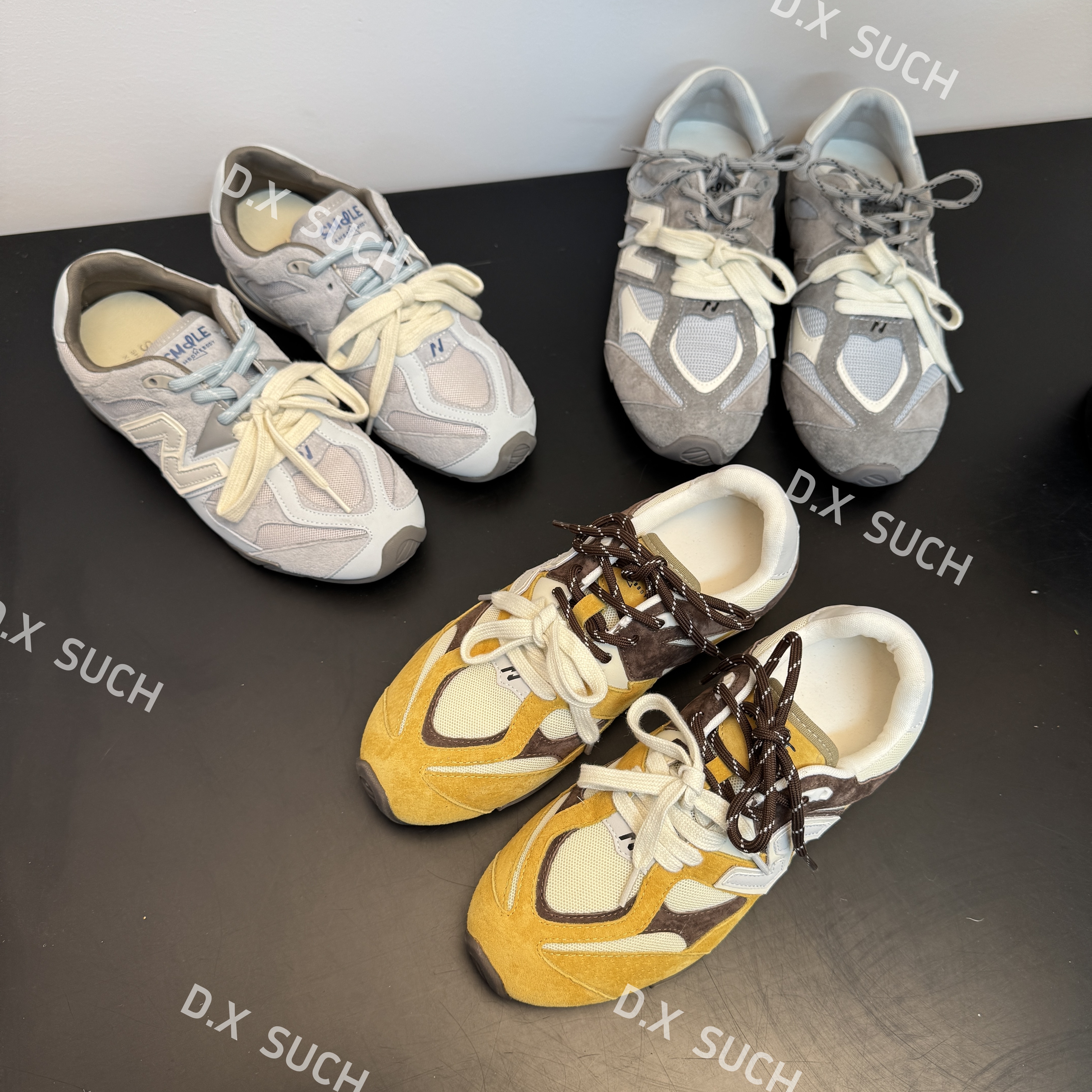  D.X 25|NEW早春款真皮内增高德训鞋拼色系带潮流复古时尚女鞋