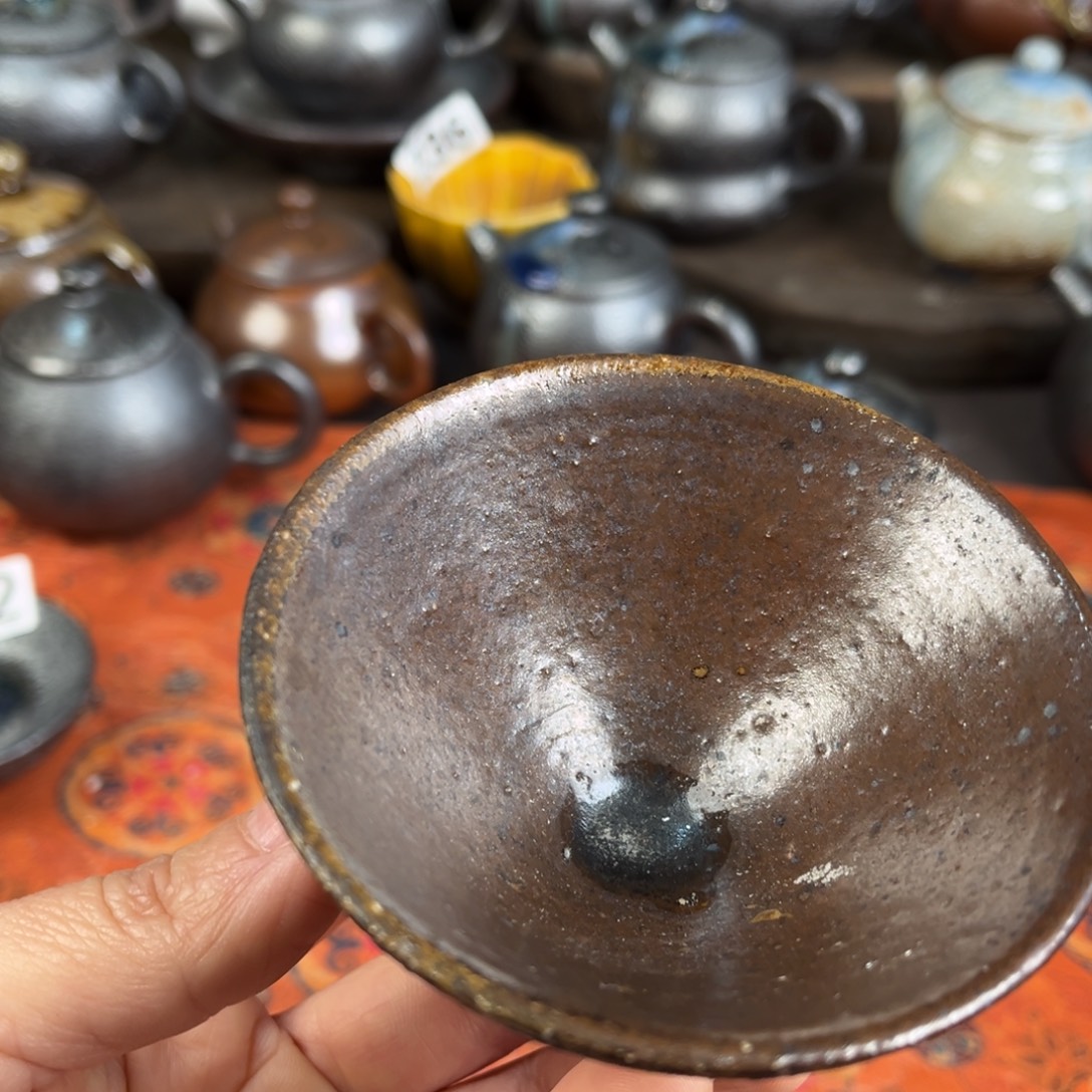 柴烧茶器主人杯杯柴烧