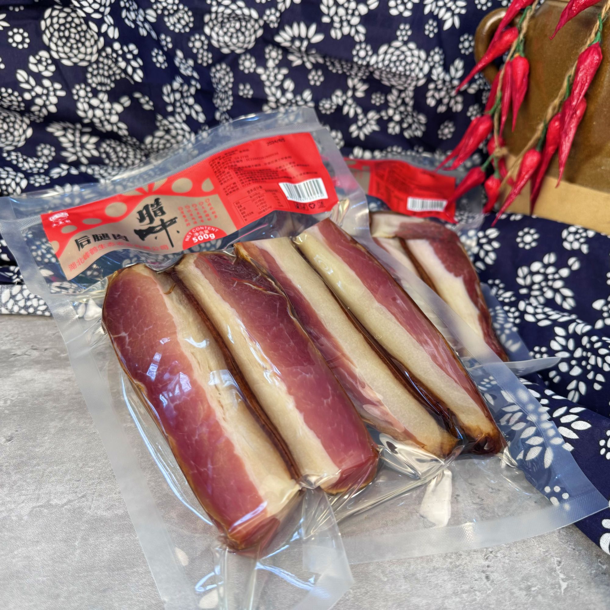 湖北恩施土家正宗柴火烟熏高山农家腊肉腊后腿简装
