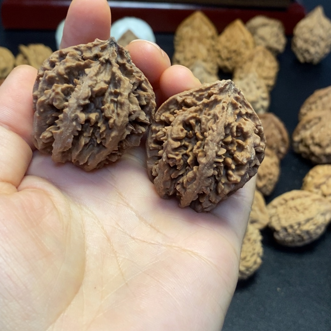 吊坠文玩核桃霸王花37