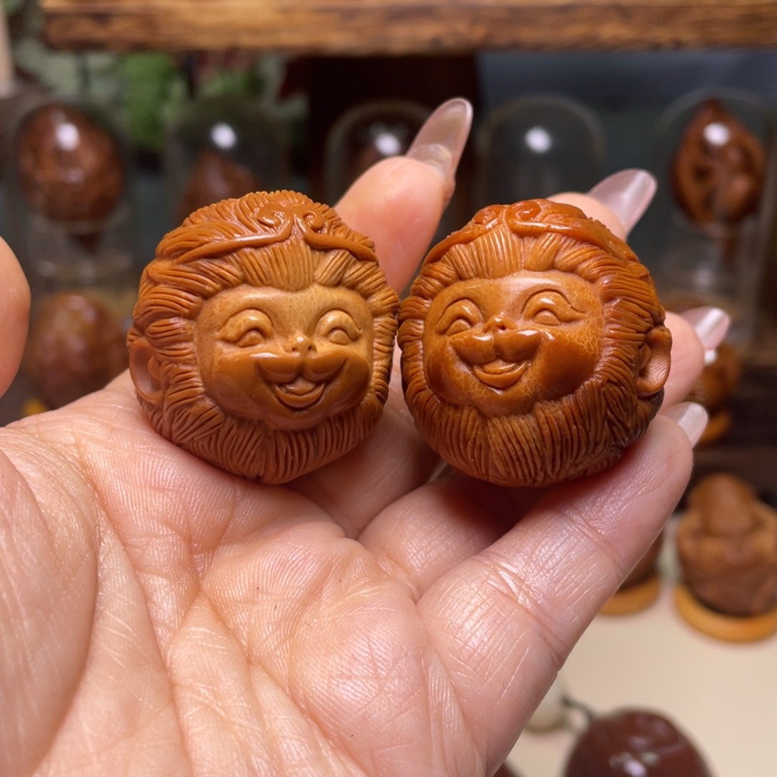 佛螺菩提吊坠小圣一对