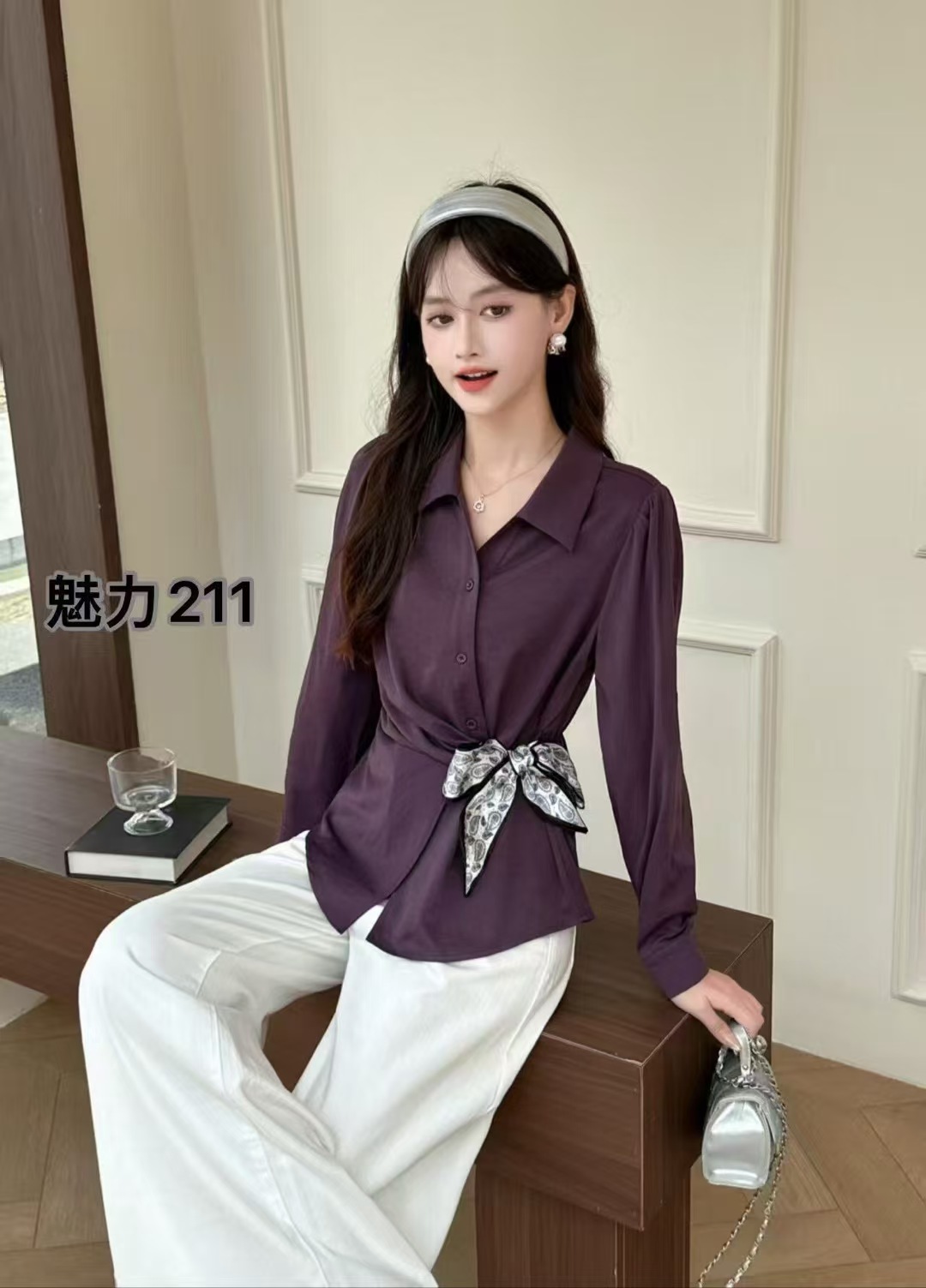 秋季休闲风0g少女风绑带时尚防晒衬衫气质法式设计感早秋