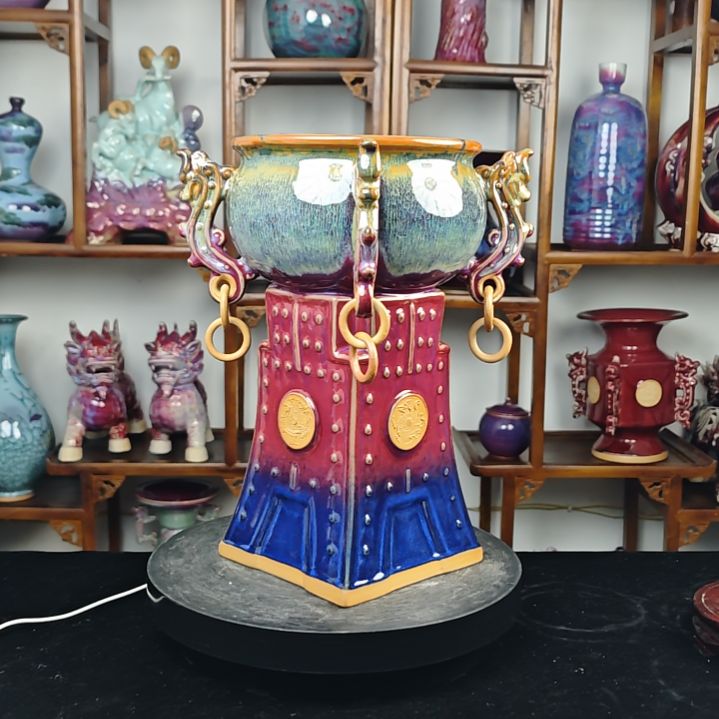 摆件钧瓷摆件神后镇钧瓷