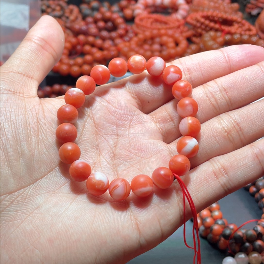 南红玛瑙手链未镶嵌