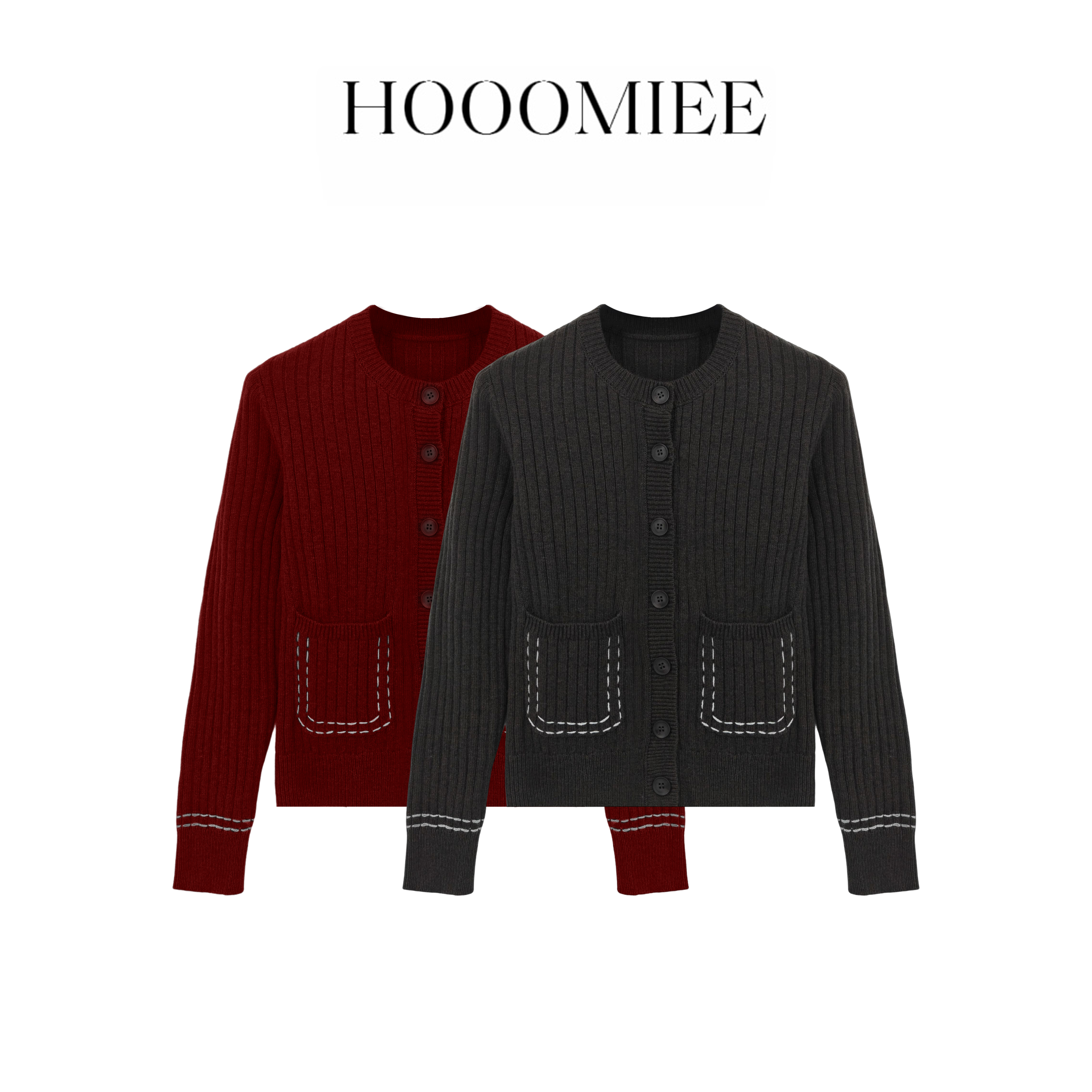 Hooomiee 云感软糯 时尚简约针织纯色女士针织衫YS25177