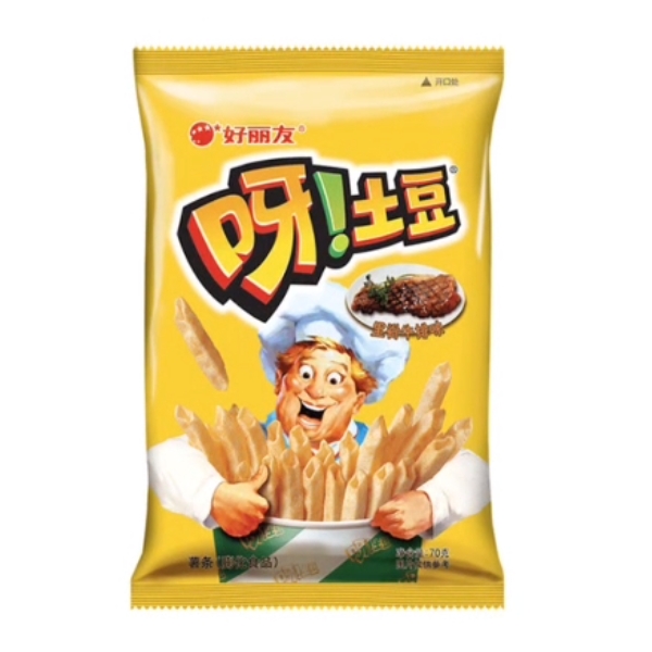 ORION/好丽友呀！土豆里脊牛排味薯片70g/包