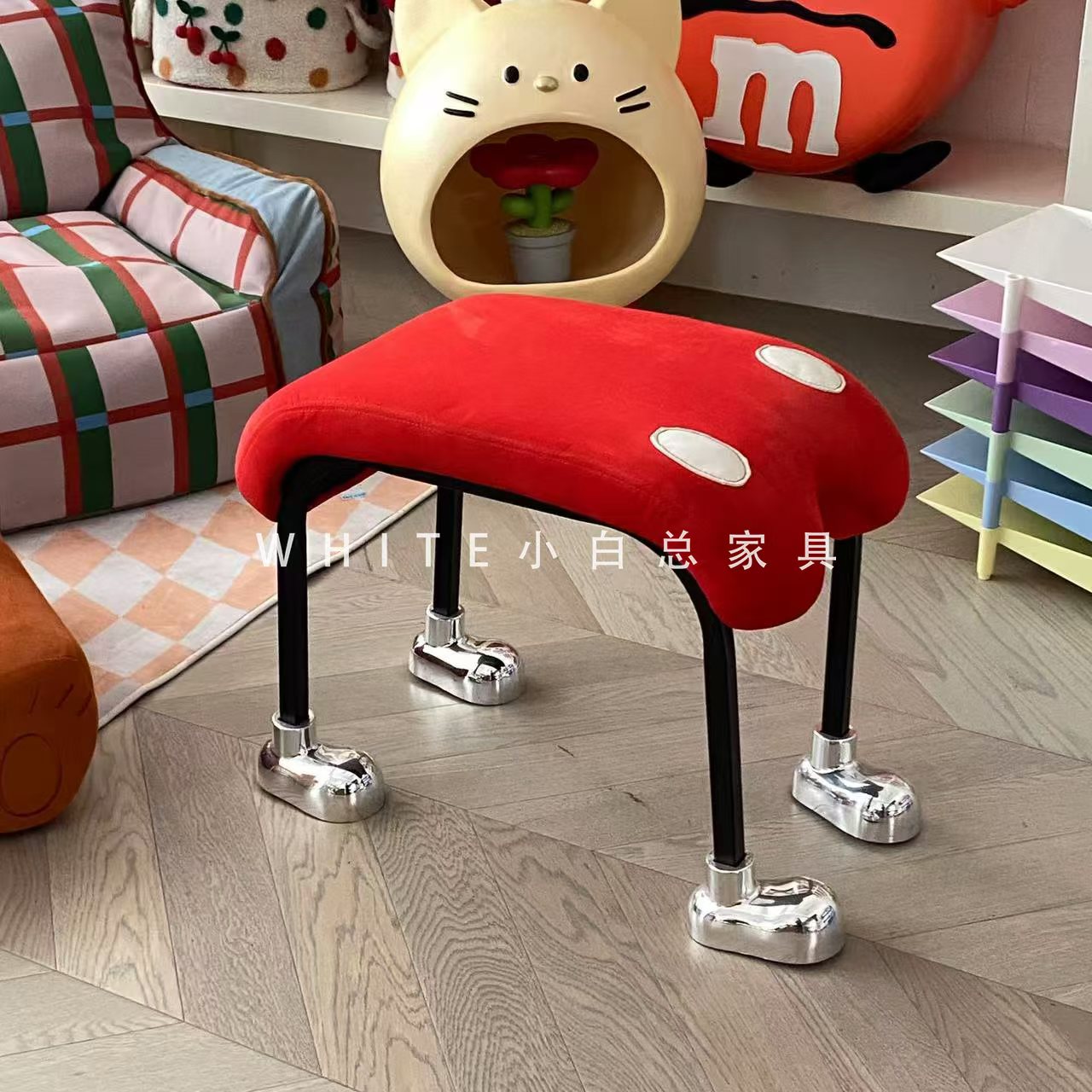 儿童创意家用下腰米奇凳现代换鞋凳时尚创意卡通小板凳小椅子新款
