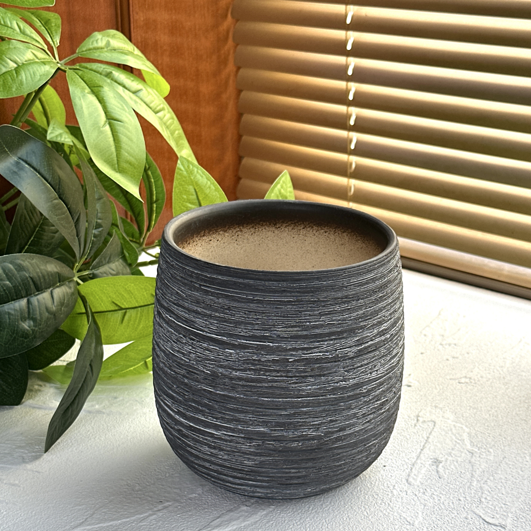 K2高16.5口13手工编织复古风花盆适合龟背竹金钱树绿植花卉盆栽