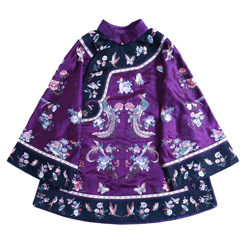 「鸟鸣涧」锦依天裁 香云纱 手工原创设计百搭刺绣国潮女装汉服上衣