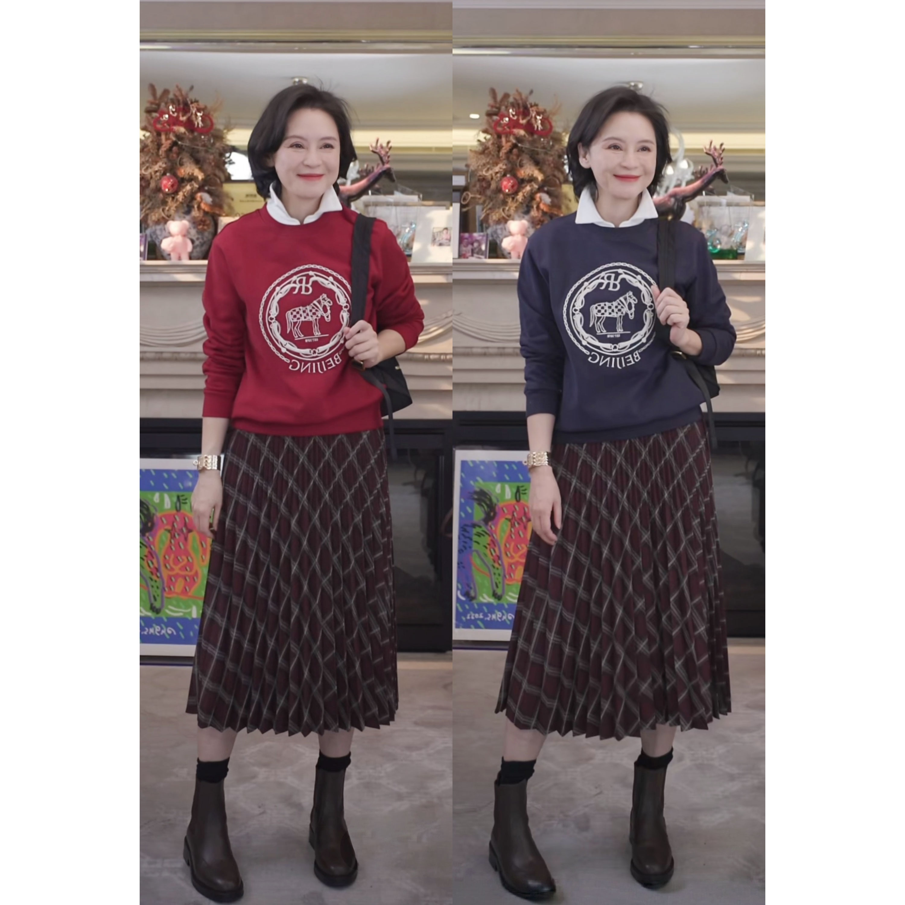 我是摩羯 小马卫衣 新疆长绒棉5W针刺绣休闲通勤秋冬上衣