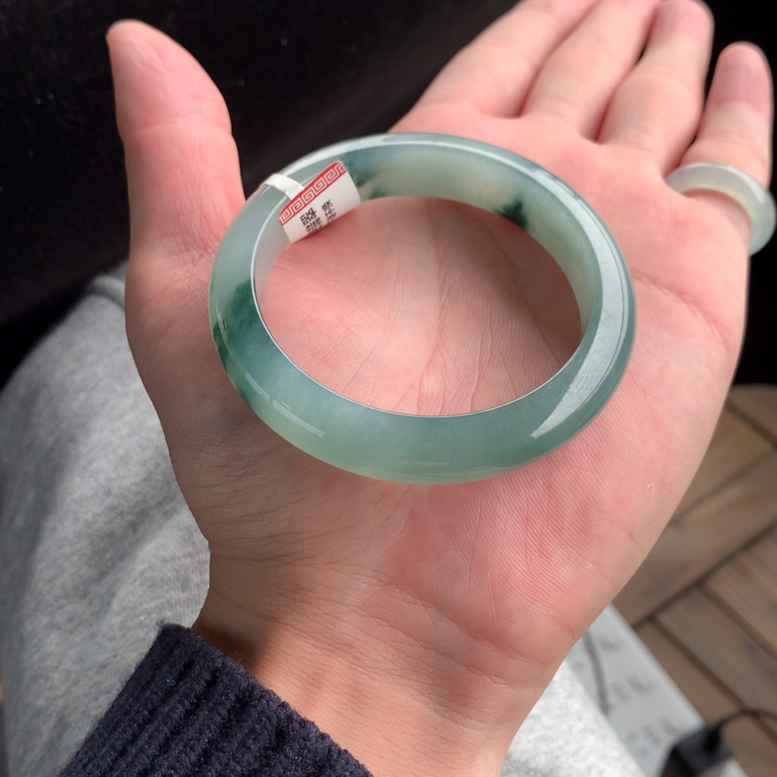 翡翠未镶嵌手镯14号55.8