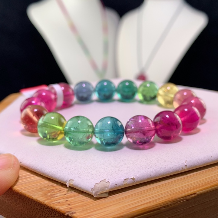 双色碧玺手链未镶嵌