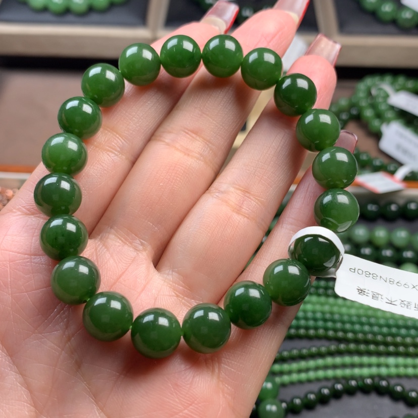【闪购商品】和田玉（碧玉）手串未镶嵌芭***尼10